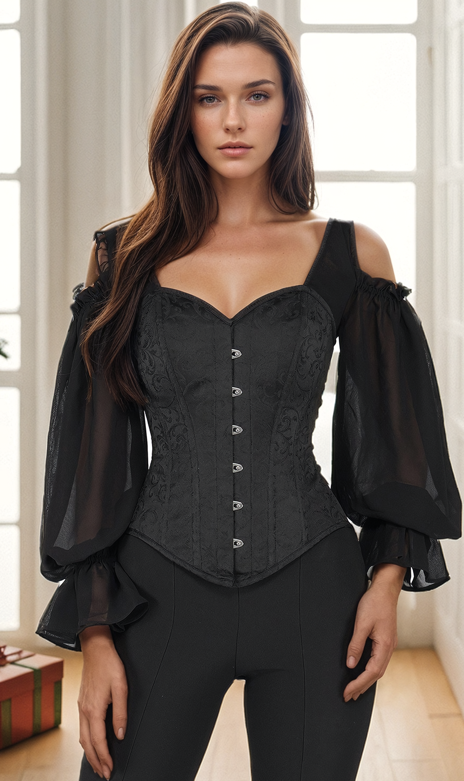 Buy Made to Measures Overbust Authentic Corset With Long Hip-line.  Steel-boned Corset for Tight Lacing, Prom, Gothic, Wedding, Valentine  Online in India 
